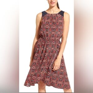 Athleta Martinique Midi Tank Elastic Waist Faux Wrap Dress SZ Medium Athleisure